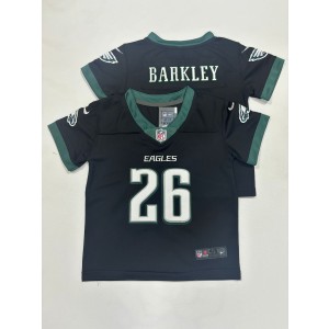 Nike Eagles 26 Saquon Barkley Black Toddler Jersey