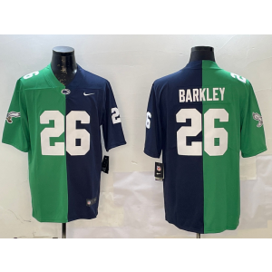 Nike Eagles 26 Saquon Barkley Green Navy Split Vapor Limited Men Jersey Nike Eagles 26 Saquon Barkley Green Navy Split Vapor Limited Men Jersey