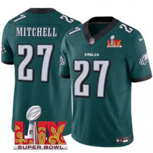 Nike Eagles 27 Quinyon Mitchell Green 2025 Super Bowl LIX F.U.S.E. Vapor Limited Men Jersey Nike Eagles 27 Quinyon Mitchell Green 2025 Super Bowl LIX F.U.S.E. Vapor Limited Men Jersey