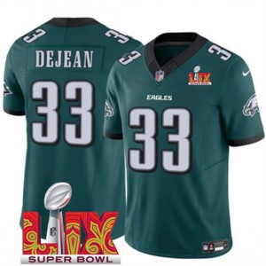 Nike Eagles 33 Cooper DeJean Green 2025 Super Bowl LIX F.U.S.E. Vapor Limited Men Jersey
