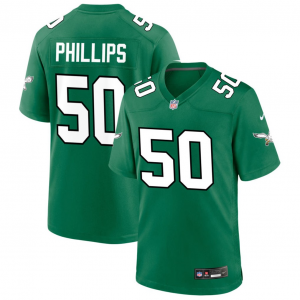 Nike Eagles 50 Jaelan Phillips Kelly Green Vapor Limited Men Jersey