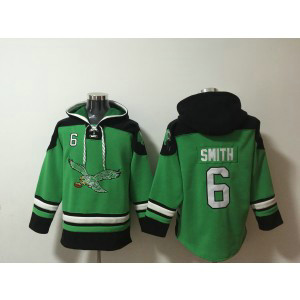 Nike Eagles 6 DeVonta Smith Kelly Green Hoodie Sweatshirt