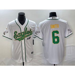 Nike Eagles 6 DeVonta Smith White Baseball Vapor Limited Men Jersey Nike Eagles 6 DeVonta Smith White Baseball Vapor Limited Men Jersey