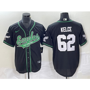 Nike Eagles 62 Jason Kelce Black Baseball Vapor Limited Men Jersey Nike Eagles 62 Jason Kelce Black Baseball Vapor Limited Men Jersey