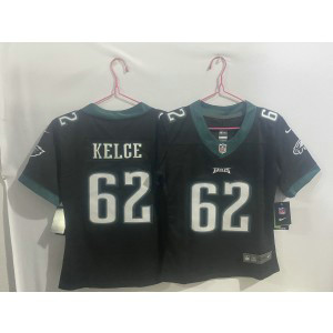 Nike Eagles 62 Jason Kelce Black Vapor Limited Youth Jersey