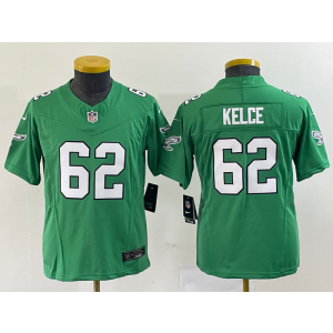 Nike Eagles 62 Jason Kelce Green 2023 New Neck Vapor Limited Youth Jersey Nike Eagles 62 Jason Kelce Green 2023 New Neck Vapor Limited Youth Jersey