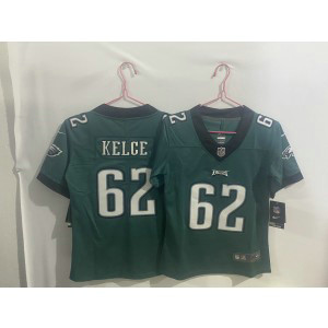 Nike Eagles 62 Jason Kelce Green Vapor Limited Youth Jersey