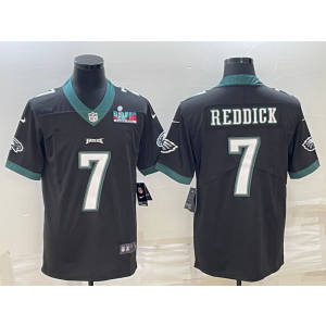 Nike Eagles 7 Haason Reddick Black 2023 Super Bowl LVII Vapor Limited Men Jersey