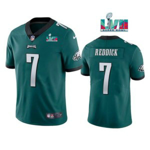 Nike Eagles 7 Haason Reddick Green 2023 Super Bowl LVII Vapor Limited Men Jersey