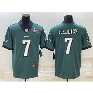 Nike Eagles 7 Haason Reddick Green 2023 Super Bowl LVII Vapor Limited Men Jerseys