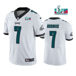 Nike Eagles 7 Haason Reddick White 2023 Super Bowl LVII Vapor Limited Men Jersey