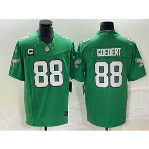 Nike Eagles 88 Dallas Goedert Green 2023 F.U.S.E Vapor Limited Men Jersey with C patch Nike Eagles 88 Dallas Goedert Green 2023 F.U.S.E Vapor Limited Men Jersey with C patch