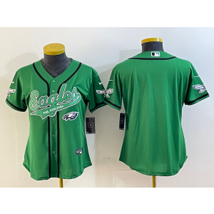 Nike Eagles Blank Green Baseball Vapor Limited Youth Jersey