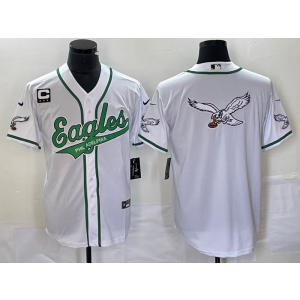 Nike Eagles Blank White Baseball Logo Vapor Limited Men Jersey with C patch Nike Eagles Blank White Baseball Logo Vapor Limited Men Jersey with C patch