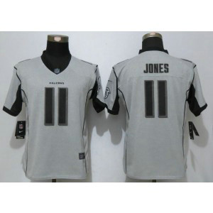 Nike Falcons 11 Julio Jones Gray Gridiron II Women Limited Jersey