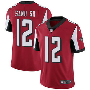 Nike Falcons 12 Mohamed Sanu Sr Red Vapor Untouchable Limited Jersey