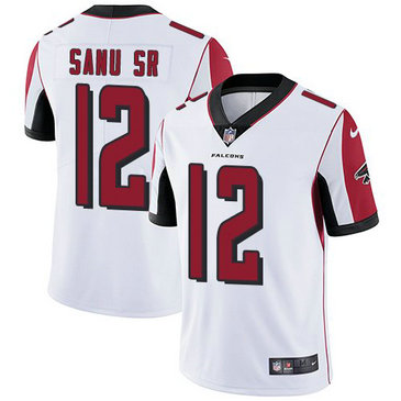 Nike Falcons 12 Mohamed Sanu Sr White Vapor Untouchable Limited Jersey