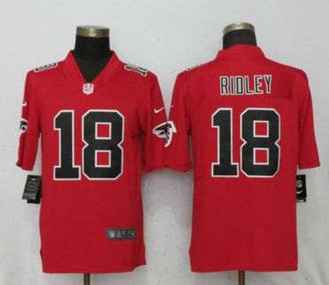 Nike Falcons 18 Calvin Ridley Red Color Rush Limited Jersey
