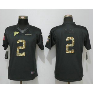 Nike Falcons 2 Matt Ryan Anthracite Women Salute to Service Limited Jersey
