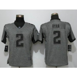 Nike Falcons 2 Matt Ryan Gray Gridiron Gray Women Limited Jersey