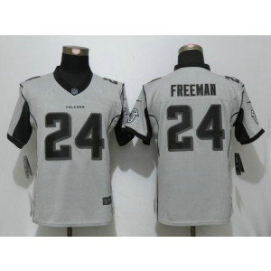 Nike Falcons 24 Devonta Freeman Gray Gridiron II Women Limited Jersey