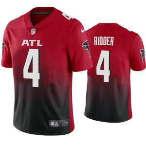 Nike Falcons 4 Desmond Ridder Red Black 2022 NFL Draft Vapor Untouchable Limited Men Jersey