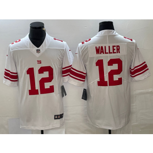 Nike Giants 12 Waller White Vapor Untouchable Limited Men Jersey