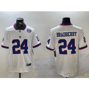 Nike Giants 24 James Bradberry White Team Logo Vapor Limited Men Jersey