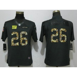 Nike Giants 26 Saquon Barkley Anthracite 2016 Salute To Service Limited Women Jersey
