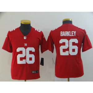 Nike Giants 26 Saquon Barkley Red Inverted Legend Limited Youth Jersey