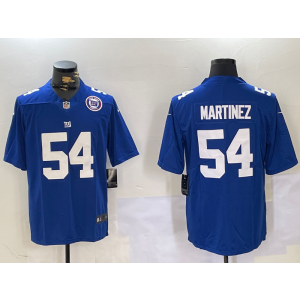 Nike Giants 54 Martinez Blue Team Logo Vapor Limited Men Jersey
