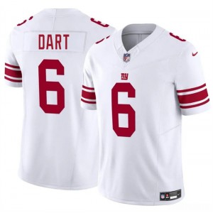 Nike Giants 6 Jaxson Dart White 2025 Draft F.U.S.E. Vapor Limited Men Jersey