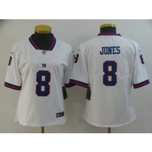 Nike Giants 8 Daniel Jones White Color Rush Limited Women Jersey Nike Giants 8 Daniel Jones White Color Rush Limited Women Jersey