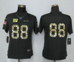 Nike Giants 88 Evan Engram Anthracite Women Salute To Service Limited Jersey