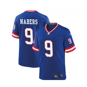 Nike Giants 9 Nabers Royal Vapor Untouchable Limited Men Jersey