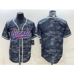 Nike Giants Blank Black Camo Vapor Baseball Limited Men Jersey