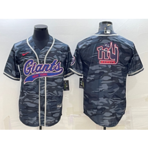 Nike Giants Blank Black Camo Vapor Baseball Logo Limited Men Jersey