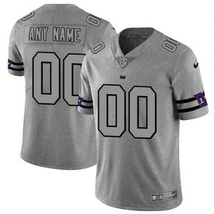 Nike Giants Customized 2019 Gray Gridiron Gray Vapor Untouchable Limited Jersey