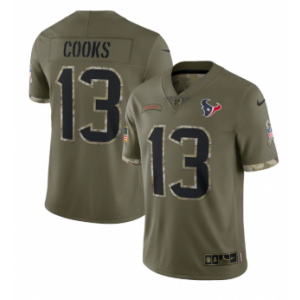 Nike Houston Texans 13 Brandin Cooks Olive 2022 Salute To Service Limited Men Jersey Nike Houston Texans 13 Brandin Cooks Olive 2022 Salute To Service Limited Men Jersey