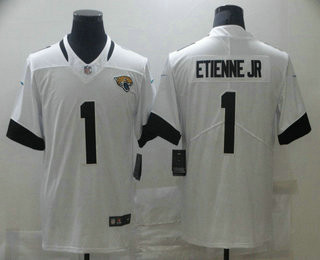 Nike Jaguars 1 Travis Etienne Jr White Vapor Untouchable Limited Jersey Nike Jaguars 1 Travis Etienne Jr White Vapor Untouchable Limited Jersey