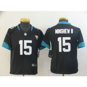 Nike Jaguars 15 Gardner Minshew II Black Vapor Untouchable Limited Youth Jersey