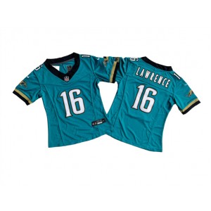 Nike Jaguars 16 Trevor Lawrence Teal Vapor Untouchable Limited Women Jersey(Run Small)