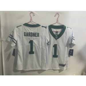 Nike Jets 1 Sauce Gardner White Vapor Limited Youth Jersey