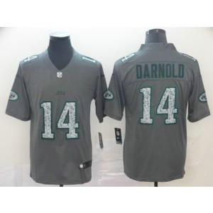 Nike Jets 14 Sam Darnold Gray Static Vapor Untouchable Limited Men Jersey Nike Jets 14 Sam Darnold Gray Static Vapor Untouchable Limited Men Jersey