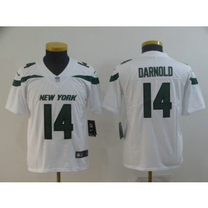 Nike Jets 14 Sam Darnold White New 2019 Vapor Untouchable Limited Youth Jersey