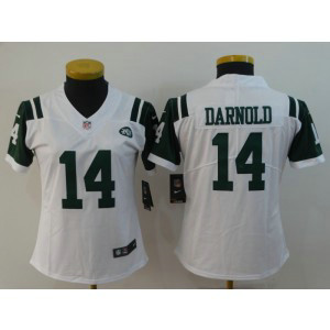 Nike Jets 14 Sam Darnold White Vapor Untouchable Limited Women Jersey