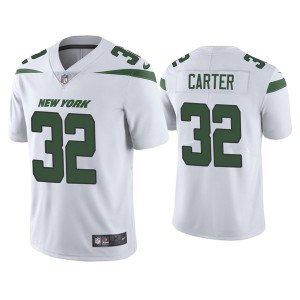 Nike Jets 32 Michael Carter White Vapor Untouchable Limited Men Jersey Nike Jets 32 Michael Carter White Vapor Untouchable Limited Men Jersey