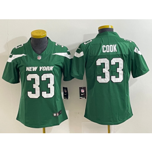 Nike Jets 33 Dalvin Cook Green Vapor Untouchable Limited Women Jersey