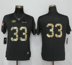 Nike Jets 33 Jamal Adams Anthracite Women Salute To Service Limited Jersey Nike Jets 33 Jamal Adams Anthracite Women Salute To Service Limited Jersey