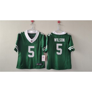 Nike Jets 5 Garrett Wilson Green 2024 F.U.S.E. Vapor Limited Women Jersey